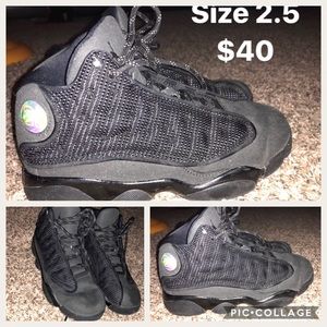 Boy’s Retro Jordan 13 Black Cats
